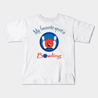 bowling is my favorite sport Kids T-Shirt